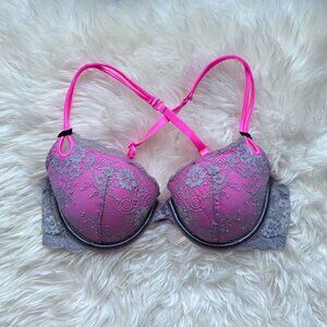 Victoria’s Secret 2011 pink lace bra with gray accents by Sexy Little Things
